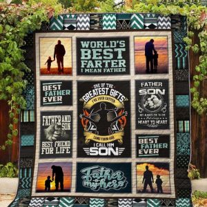 Father And Son Best Friend For Life – Quilt Blanket