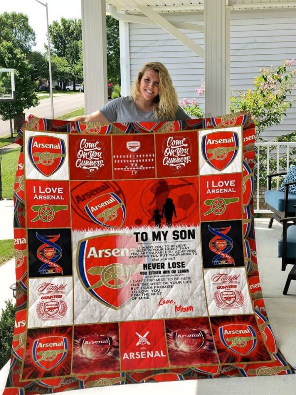 Arsenal F.C – To My Son – Love Mum Quilt Blanket