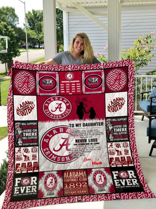 Alabama Crimson Tide – To My Daughter – Love Mom Quilt Blanket