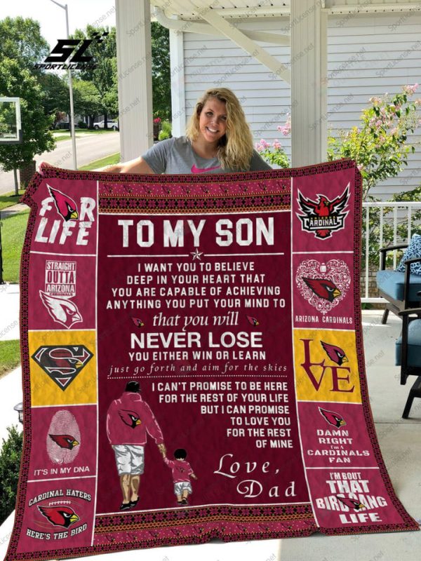 Arizona Cardinals - To My Son Quilt Blanket