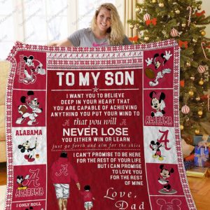 Bl – Alabama Crimson Tide, To My Son Quilt Blanket