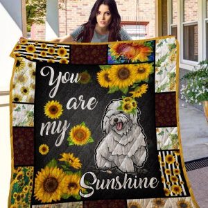 Sunflower Bichon Frise You Are My Sunshine Quilt Blanket Great Customized Gifts For Birthday Christmas Thanksgiving Perfect Gifts For Sunflower Lover