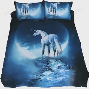 3D Duvet Cover Sets Galaxy Horse Pattern Kids Bedding Set Ultra Soft Quilt Cover for Boys, Kids and Teens (