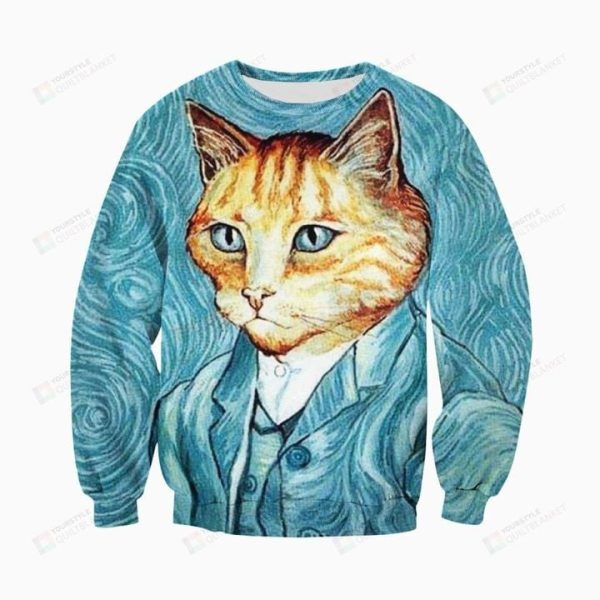 3d All Over Printed Cat Art Shirts And Shorts