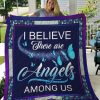 Blue Butterfly Angels Among Us Quilt Blanket Great Customized Gifts For Birthday Christmas Thanksgiving Perfect Gifts For Butterfly Lover